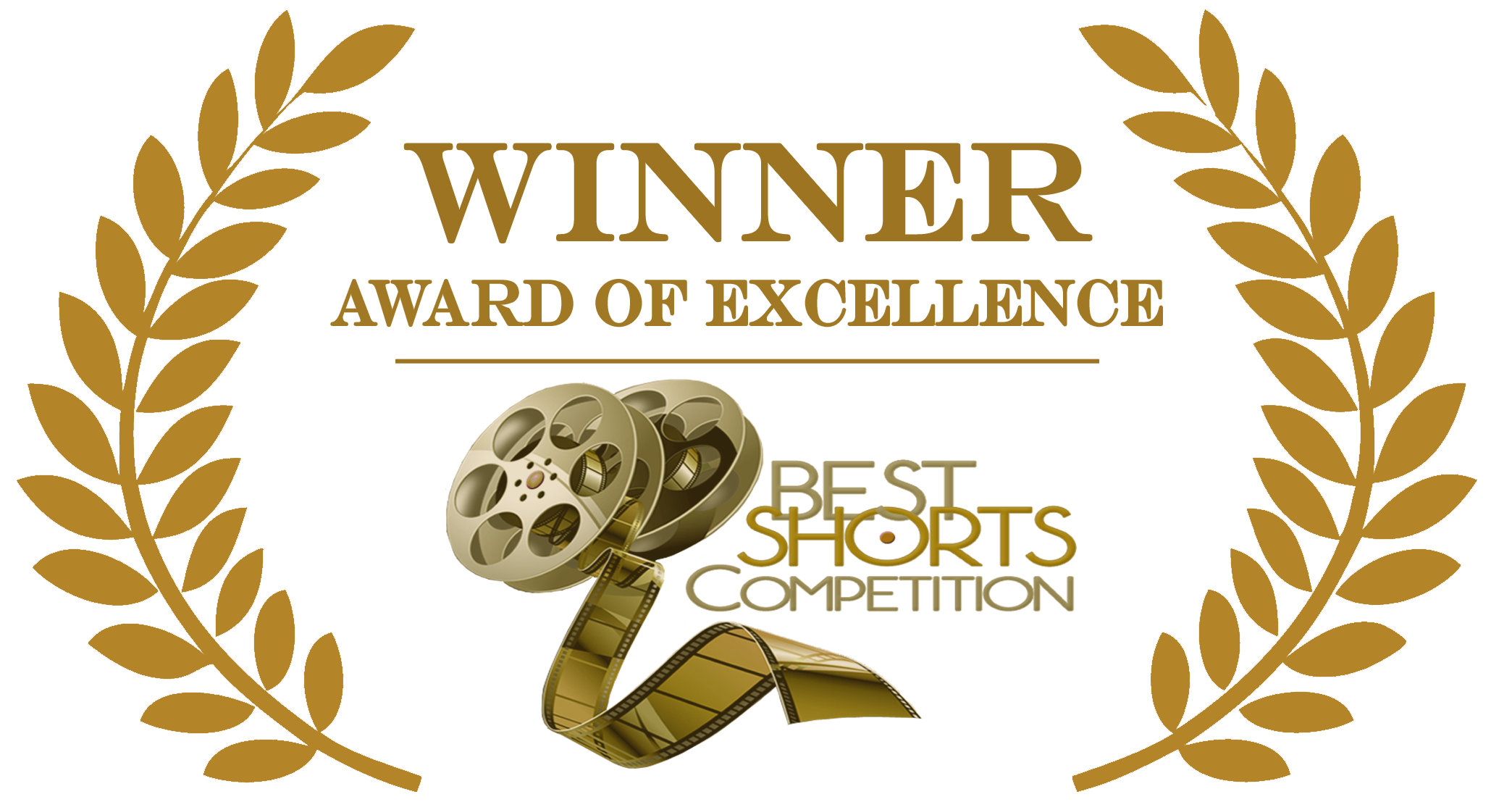 Decorative Best Short award image in gold