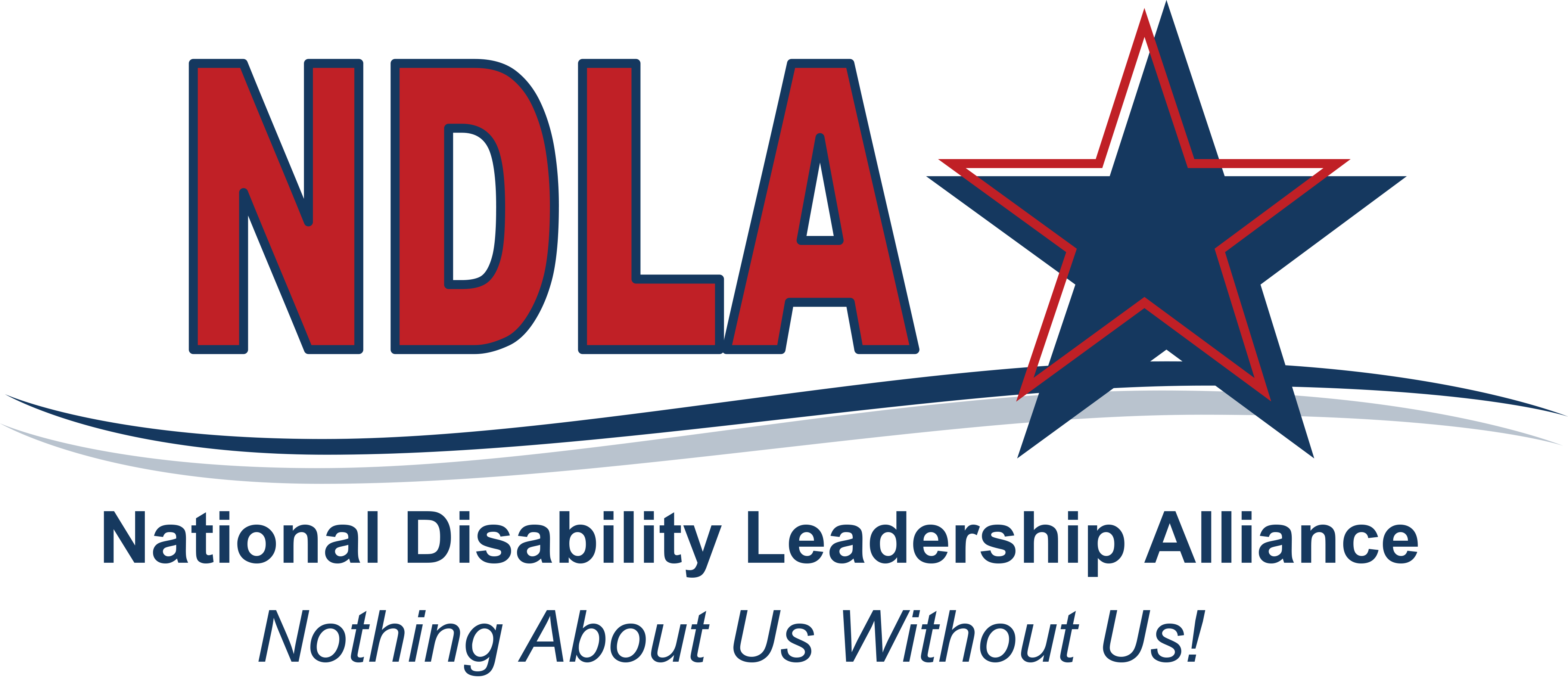 NDLA logo with red, white and blue colors